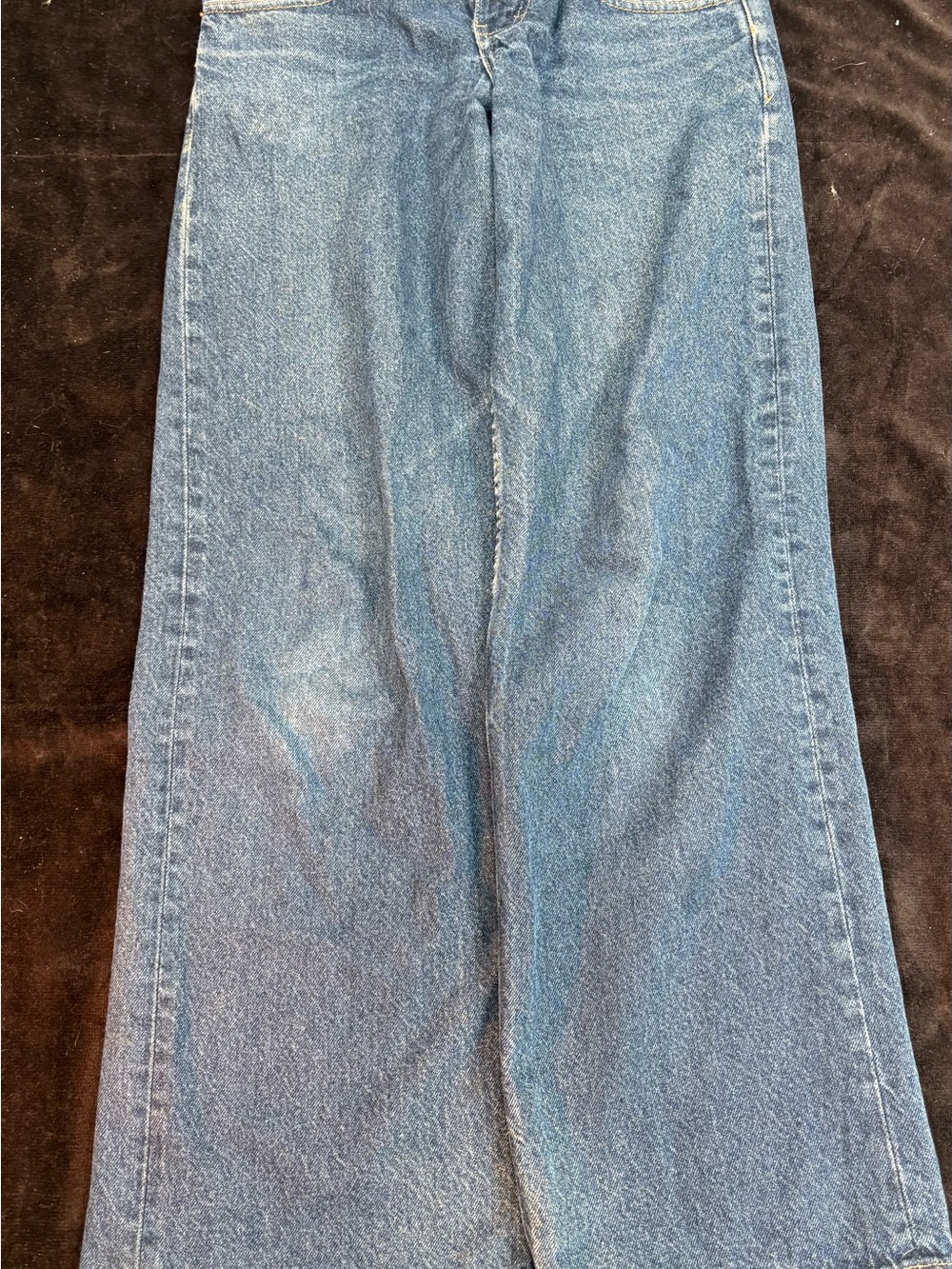 Motel Rocks Vintage-Inspired Blue Wide-Leg Jeans